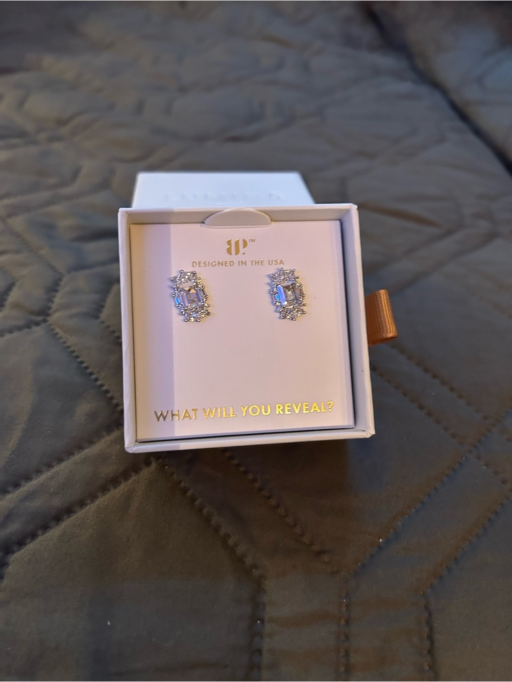 Bomb Party | Lumina | CZ Rhodium | Stud 
Earrings | NIB